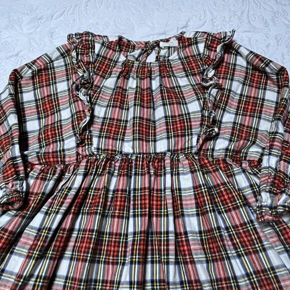 Crewcuts Snowy Stewart Tartan Plaid Dress Size 7 - Picture 4 of 6